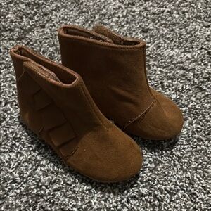 Garanimals Brown Baby Walker Booties Suede Slip-On